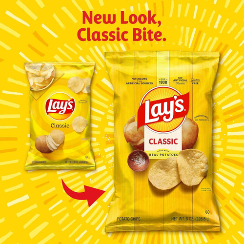 Lay's Potato Chips, Classic, 1 Ounce (Pack of 40) 40 Count 1) gallery