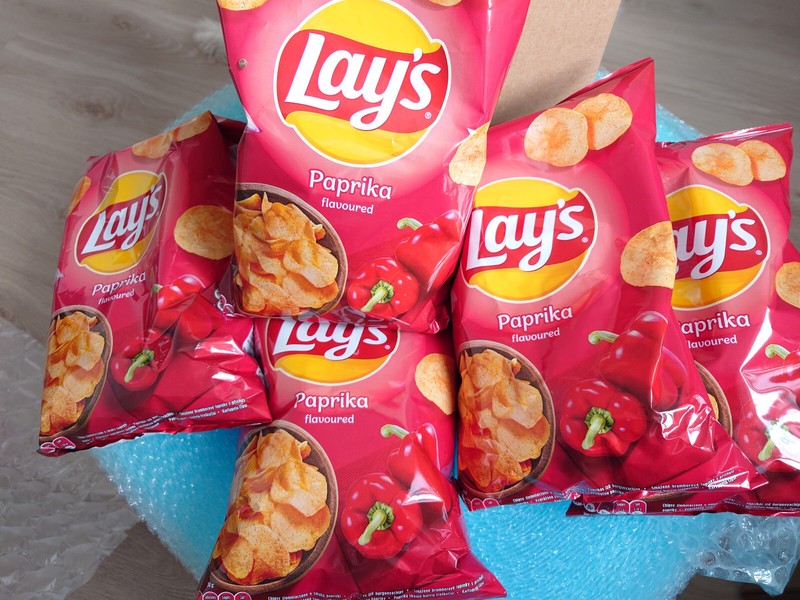 5 LAYS PAPRIKA Flavor Potato Chips Crisps European Snacks 130g 4.6oz gallery