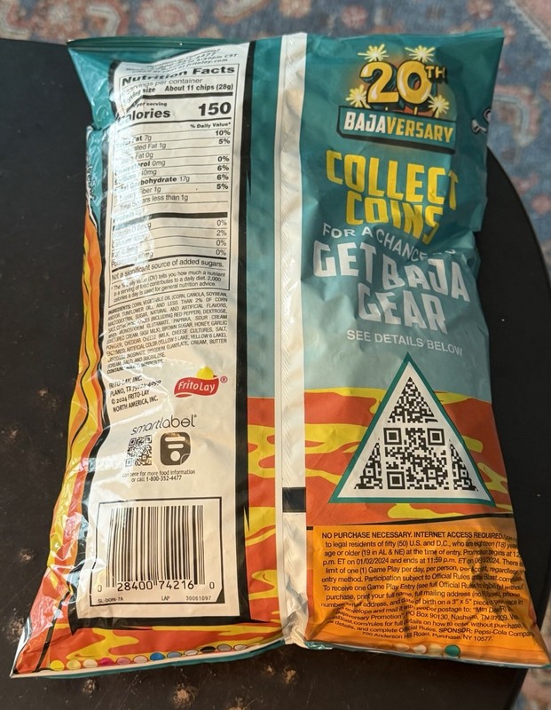 Doritos Baja Fiery Mango Limited Edition 9oz Bag Sealed Mountain Dew 7/16/2024 gallery