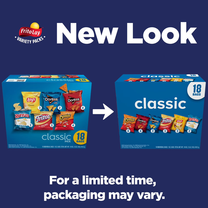 Frito Lay Classic Mix Variety Pack, 1 oz Bags, 18 count Free Shipping gallery