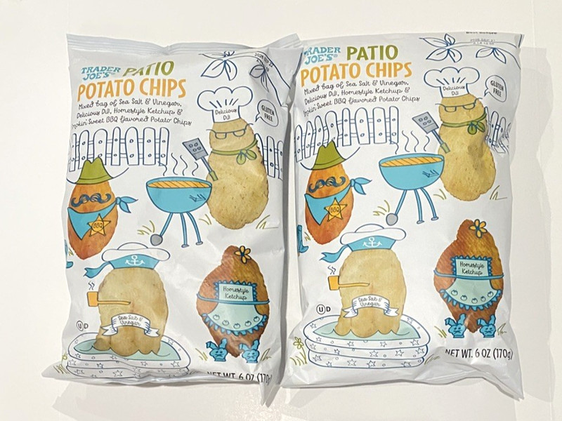 2 Packs Trader Joe’s Patio Potato Chips 6 oz Each 2 Bags