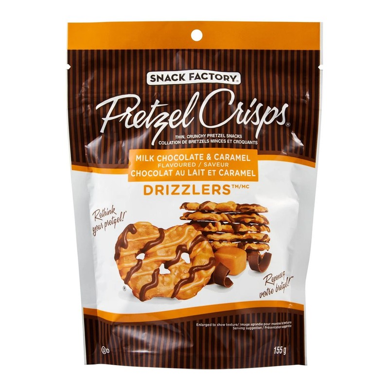 Snack Factory Milk Chocolate & Caramel Pretzel Crisps Drizzlers, 155g/5.5 oz. gallery