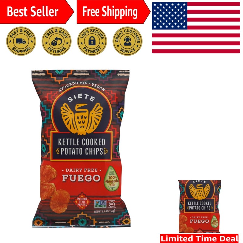 5.5 oz Bag of Family Foods Fuego Potato Chips – Deliciously Healthy Crunch