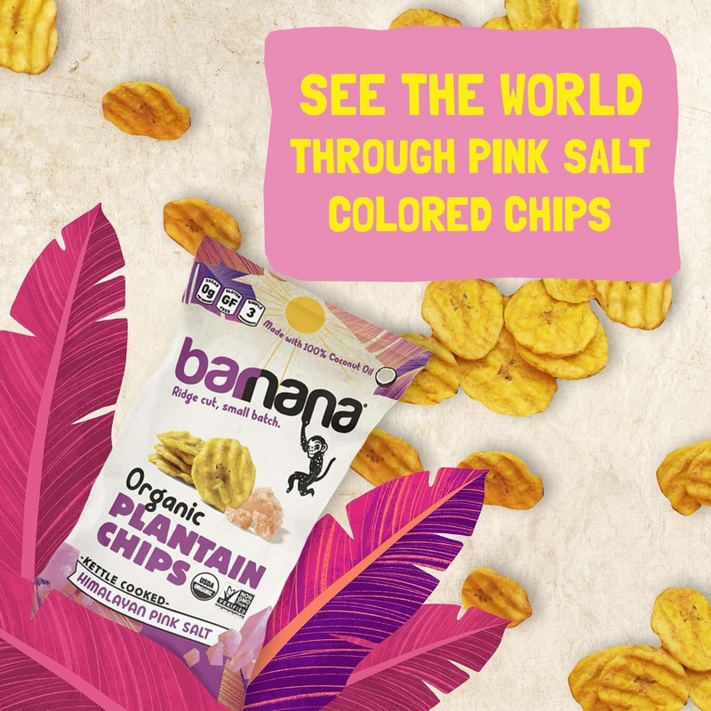 & Paleo Organic Plantain Chips - Himalayan Pink Salt, 2 oz Bags, 6-Pack gallery