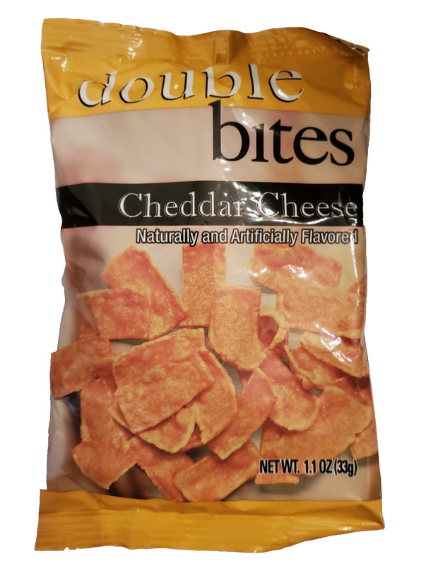 Lot of 6 bags Double Bites Cheddar Cheese Chips 130 cals + 10 gm protein ea bag