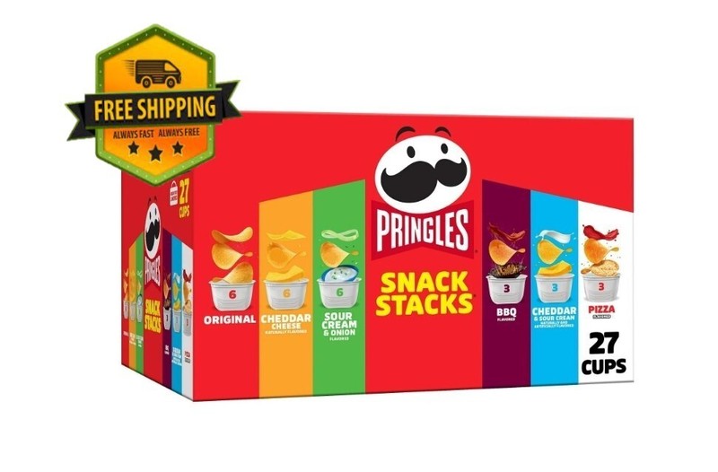Pringles Snack Stacks Assorted Pack of Potato Crisps, 27 Count