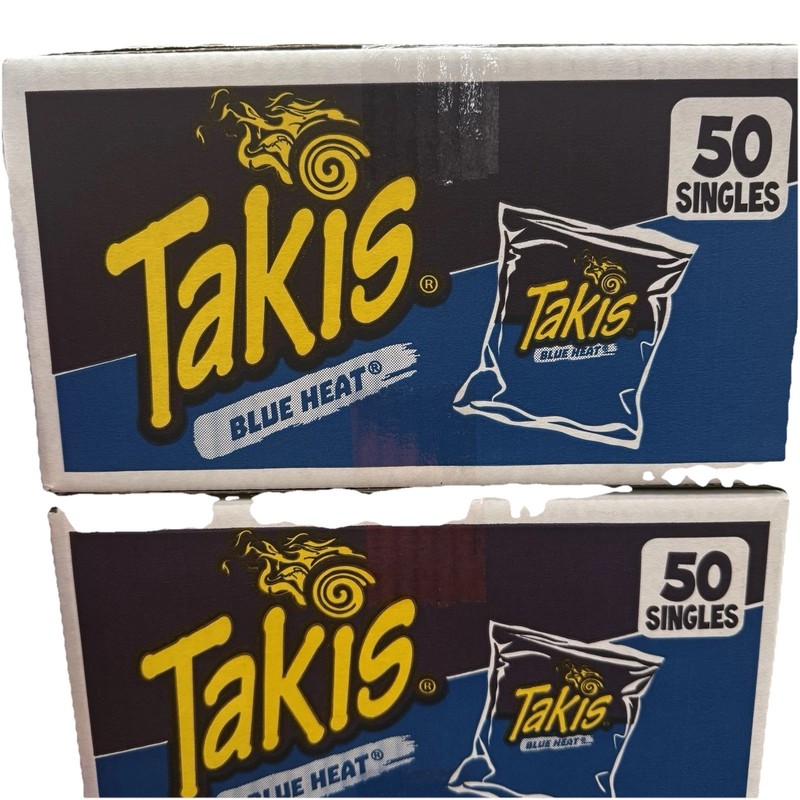 Takis Blue Heat 50 Count 1 oz Rolled Tortilla Chips Box of 1
