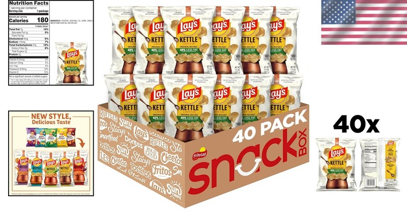 Guilt-Free Snack Delight: Lay's 64 Count Kettle Cooked Potato Chips, 1.375 oz gallery