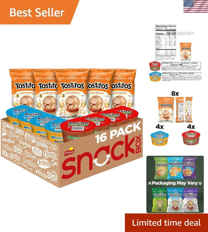 Convenient Tostitos Tortilla Chips & Dips Pack – Perfect for Snacking On-the-Go
