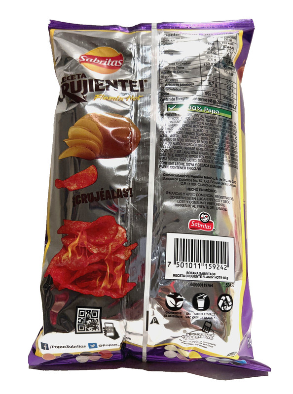 6-Pk Sabritas Receta Crujiente Flamin Hot 46gr/1.62oz gallery