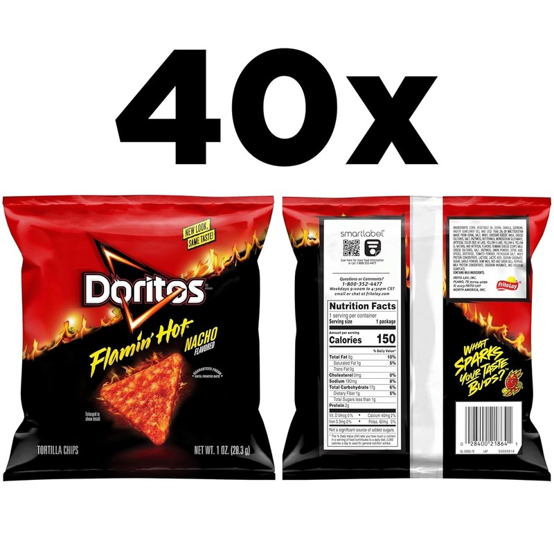 Spicy Flavored Tortilla Chips, 1oz Bag x40=#-~ gallery