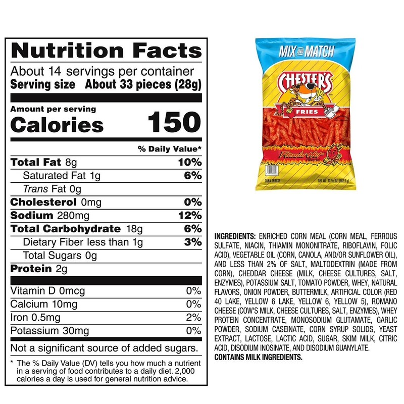Chester's Fries Flamin' Hot Corn & Potato Snacks Chips 13.5 oz. 1 Bag Chester gallery