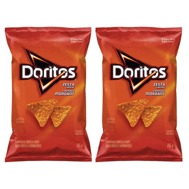 Doritos Zesty Cheese Tortilla Chips, 255g/9oz, 2-Pack {Imported from Canada} gallery
