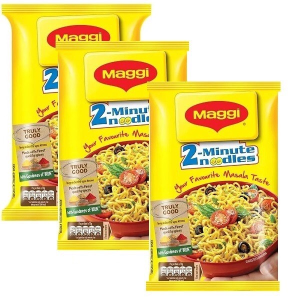 Maggi 2 Minutes Authentic Indian Noodles Masala, Pack of 12
