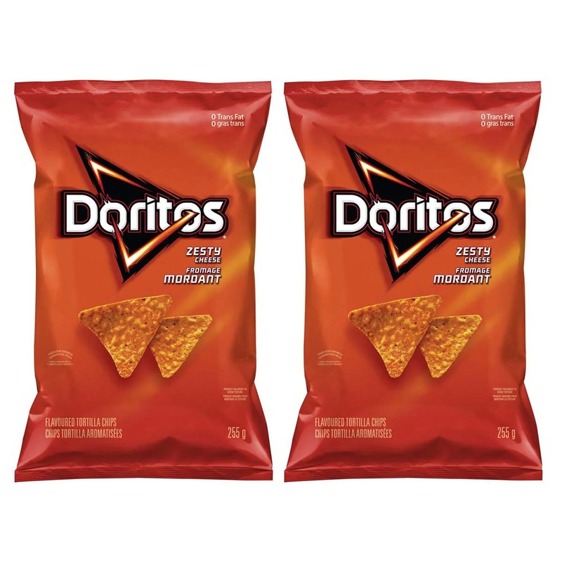 Doritos Zesty Cheese Tortilla Chips, 255g/9oz, 2-Pack {Imported from Canada} gallery