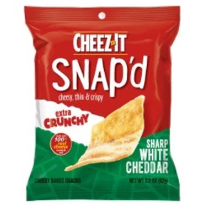 3x Cheez-It Snap’d Sharp White Cheddar Thin Crispy Cheesy Snack Chips Lot 2.2oz