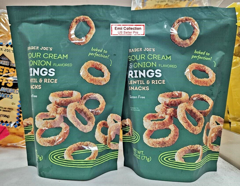 Trader Joe’s Sour Cream & Onion Flavored Rings Lentile & Rice Snacks (2 Bags)