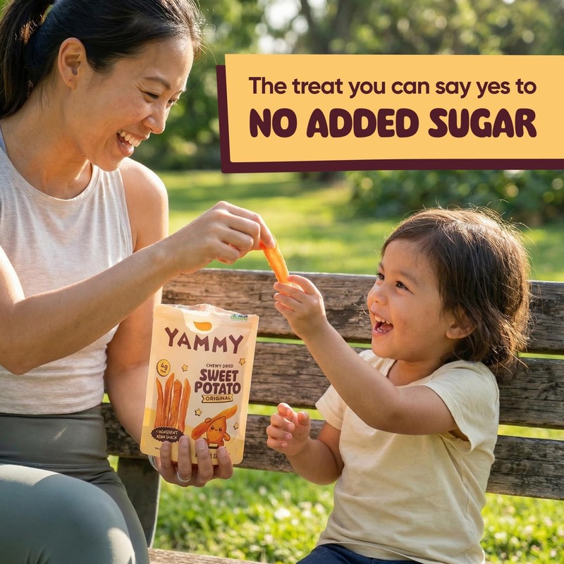 5pk Yammy Chewy Dried Sweet Potato Sticks Healthy Asian Snack 4g Fiber, 2.5oz gallery