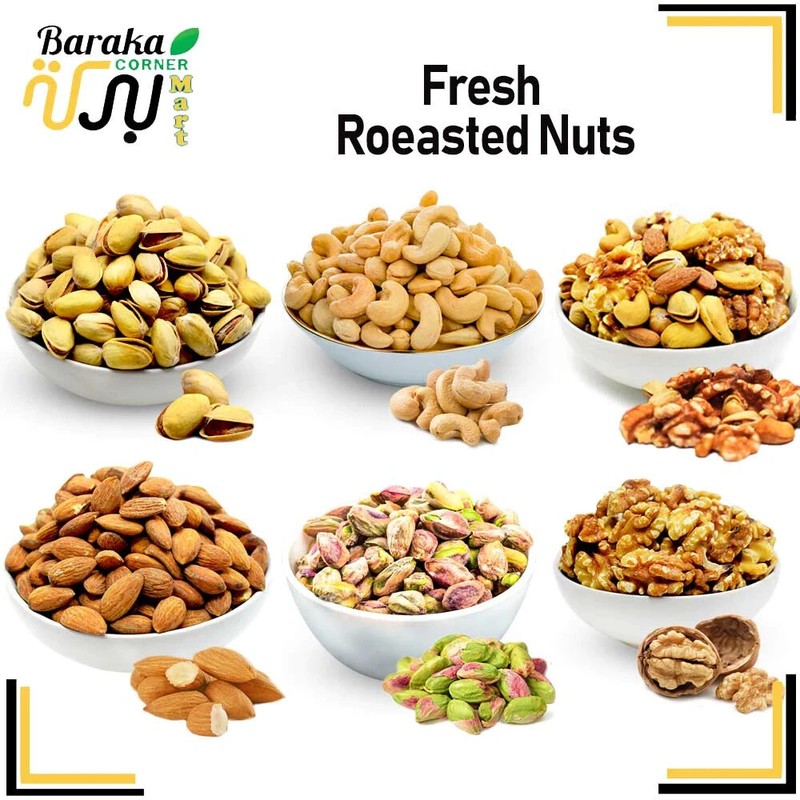Healthy Snacks Mix Nuts Roasted, CONSERVE 2 KG PER PACK,5 VARIOUS Delectable Nut